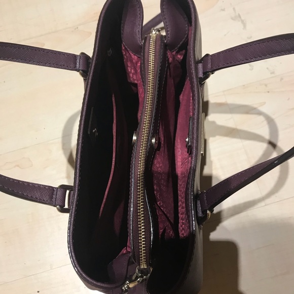 Kate Spade Mahogany Evangeline Laurel Way Satchel - Picture 3 of 5